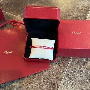 Cartier Love Silk Cord Bracelet White Gold